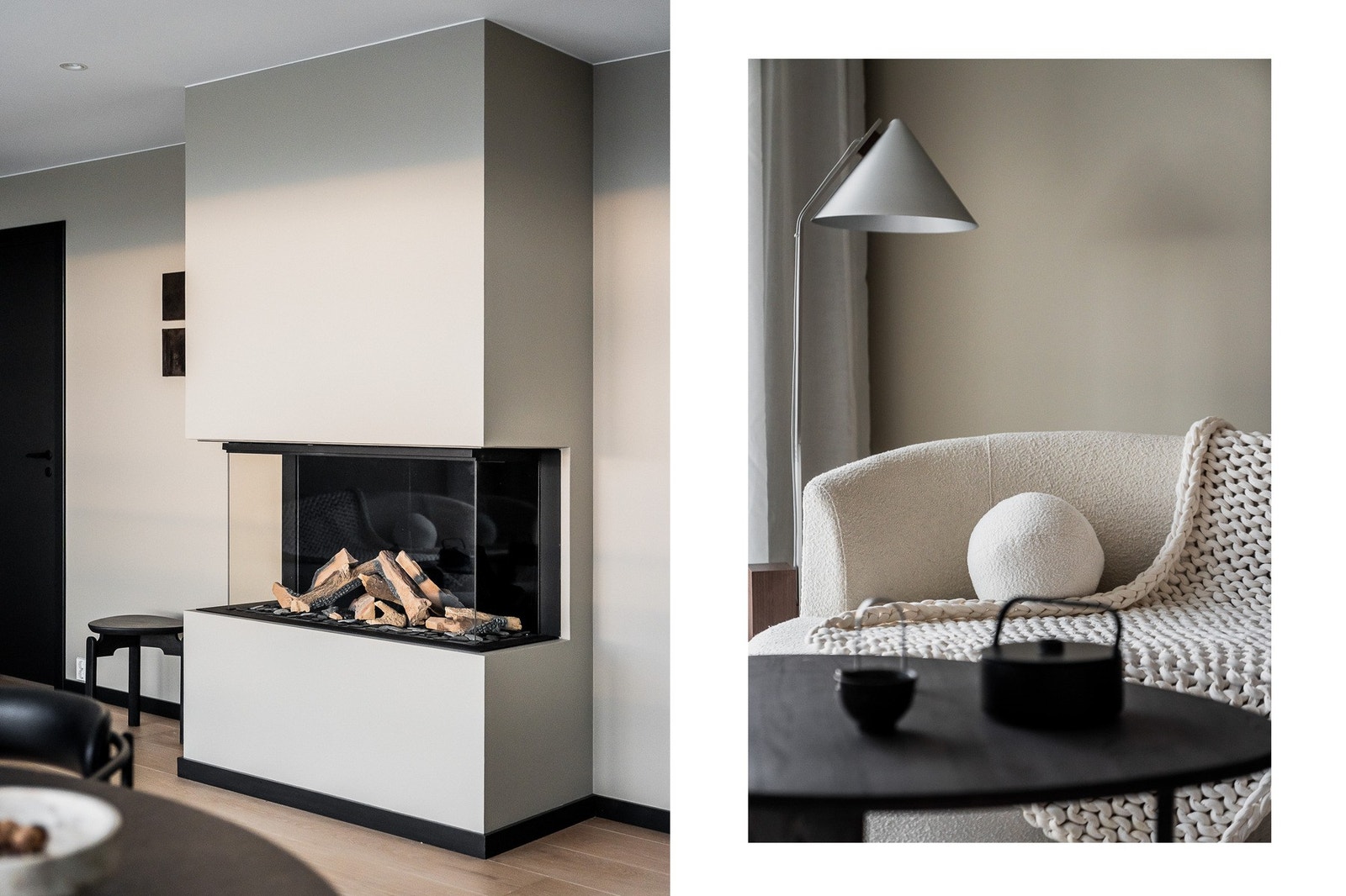 En elegant Dru gasspeis bidrar til både varme og stemning. Galleribilde