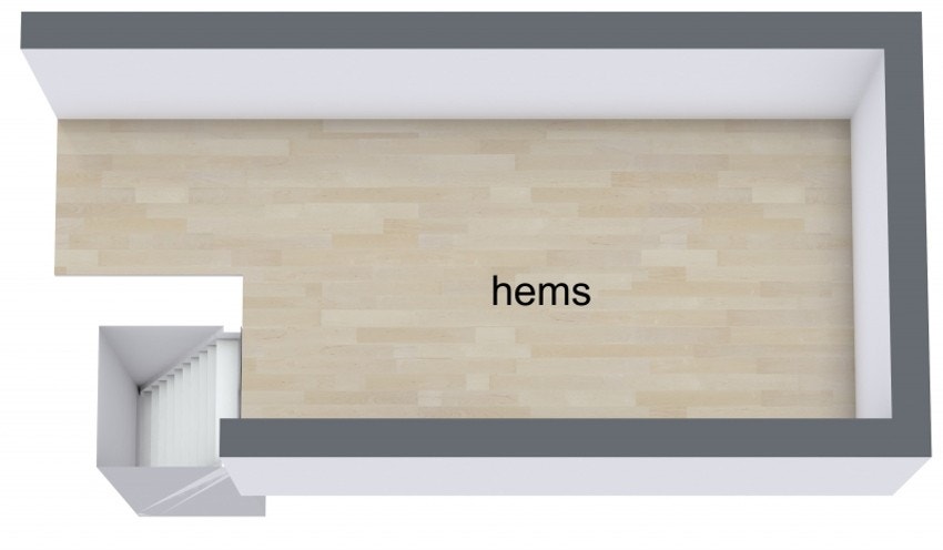 Hems med adkomst fra gang på hovedplan Galleribilde