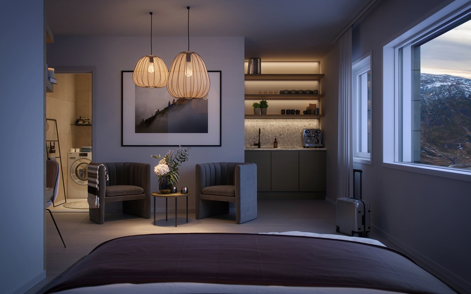 Beboerne i Soltunet disponerer en egen gjesteleilighet i 13. etg.- illustrasjonsbilde, avvik kan forekomme Galleribilde