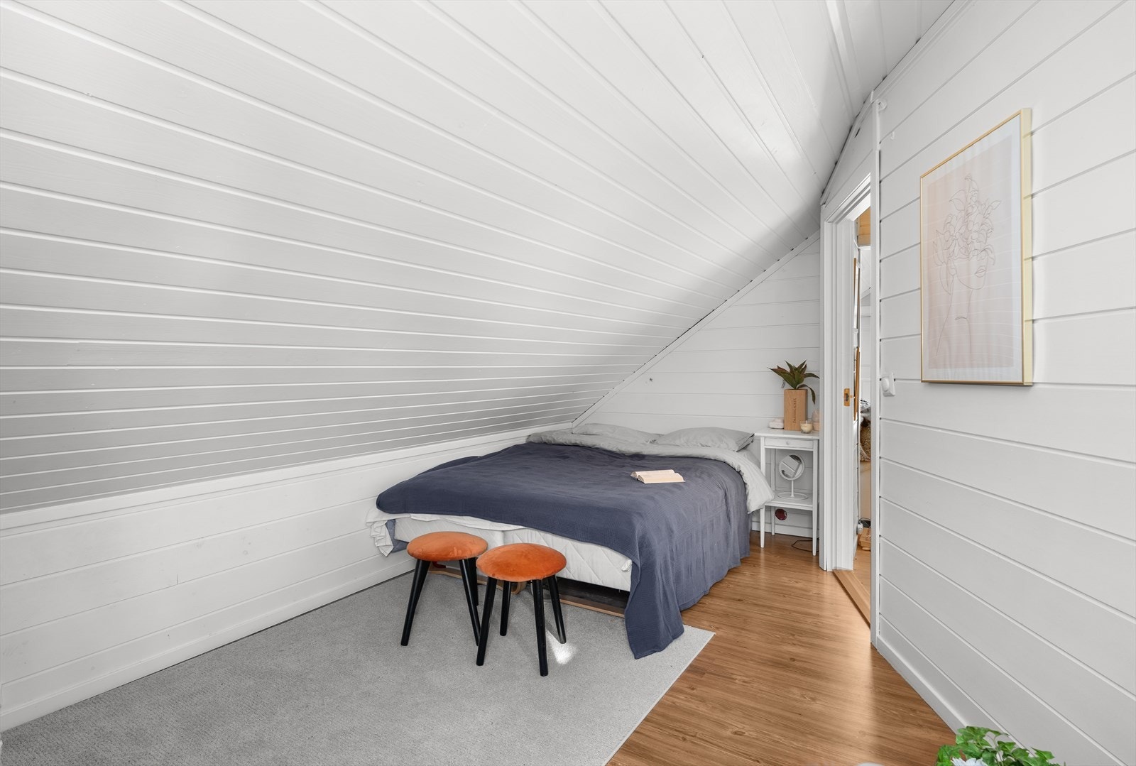 Rom innredet som soverom. Ikke godkjent. Galleribilde