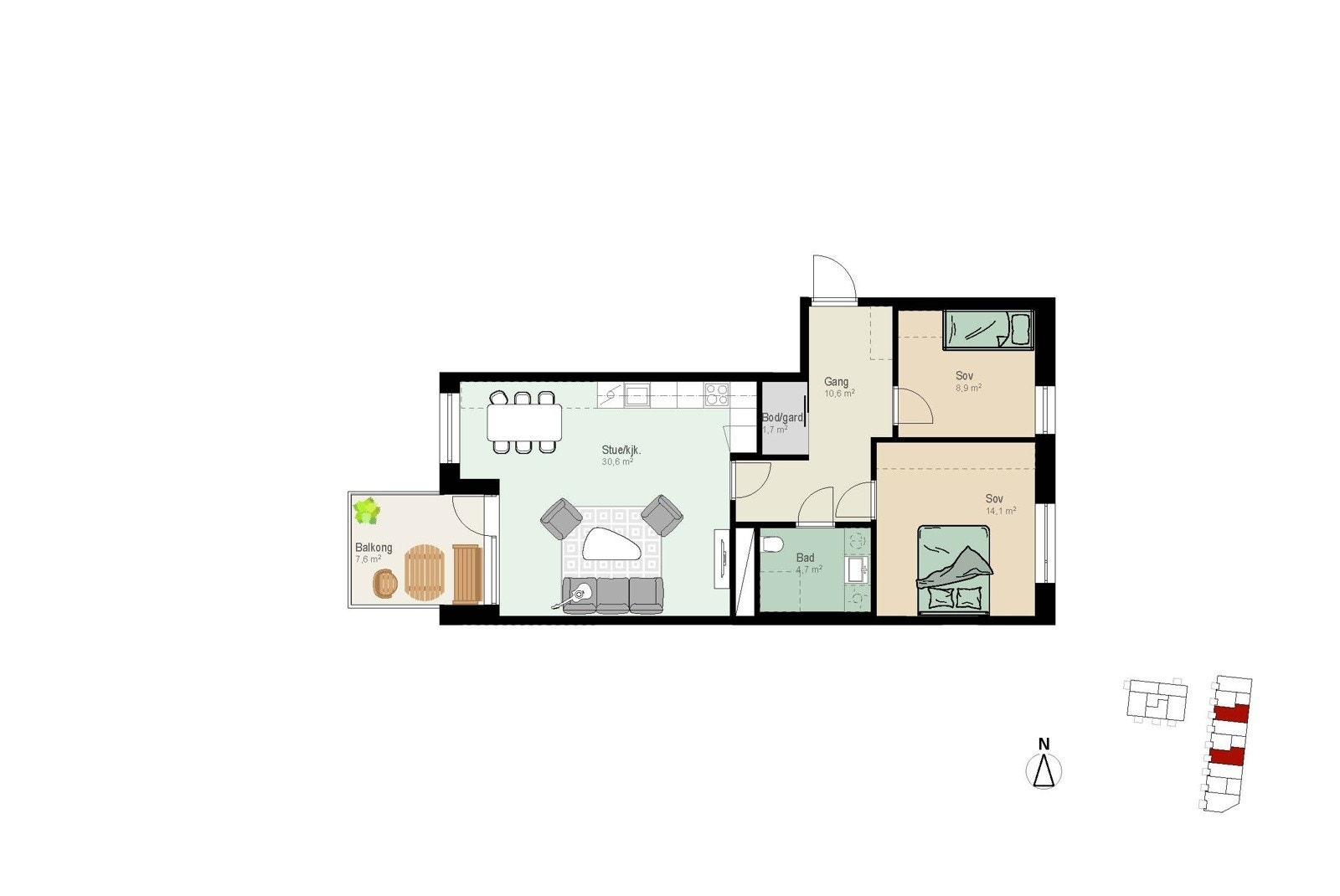 Plantegning Galleribilde