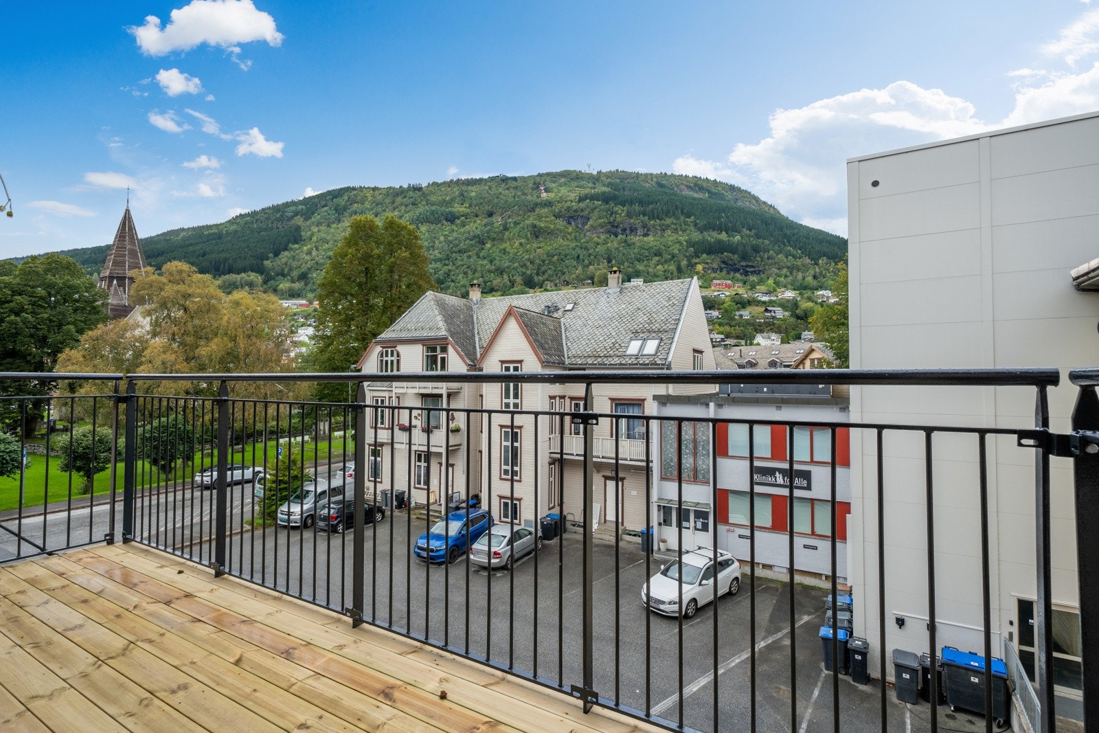 Fin utsikt fra balkongen Galleribilde