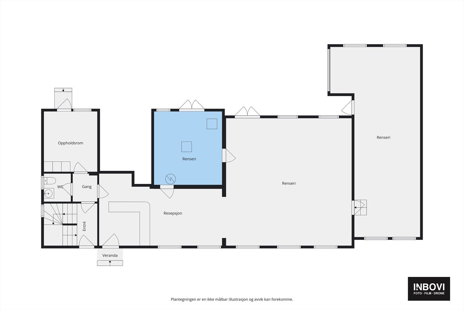 Plantegning 1. etasje Galleribilde