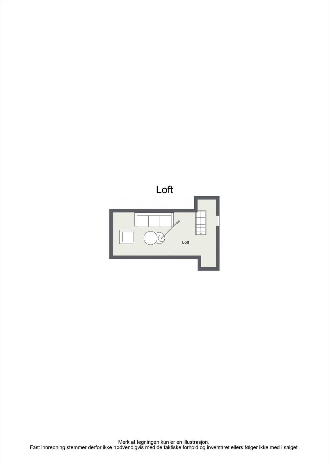 Plantegning loft. Galleribilde