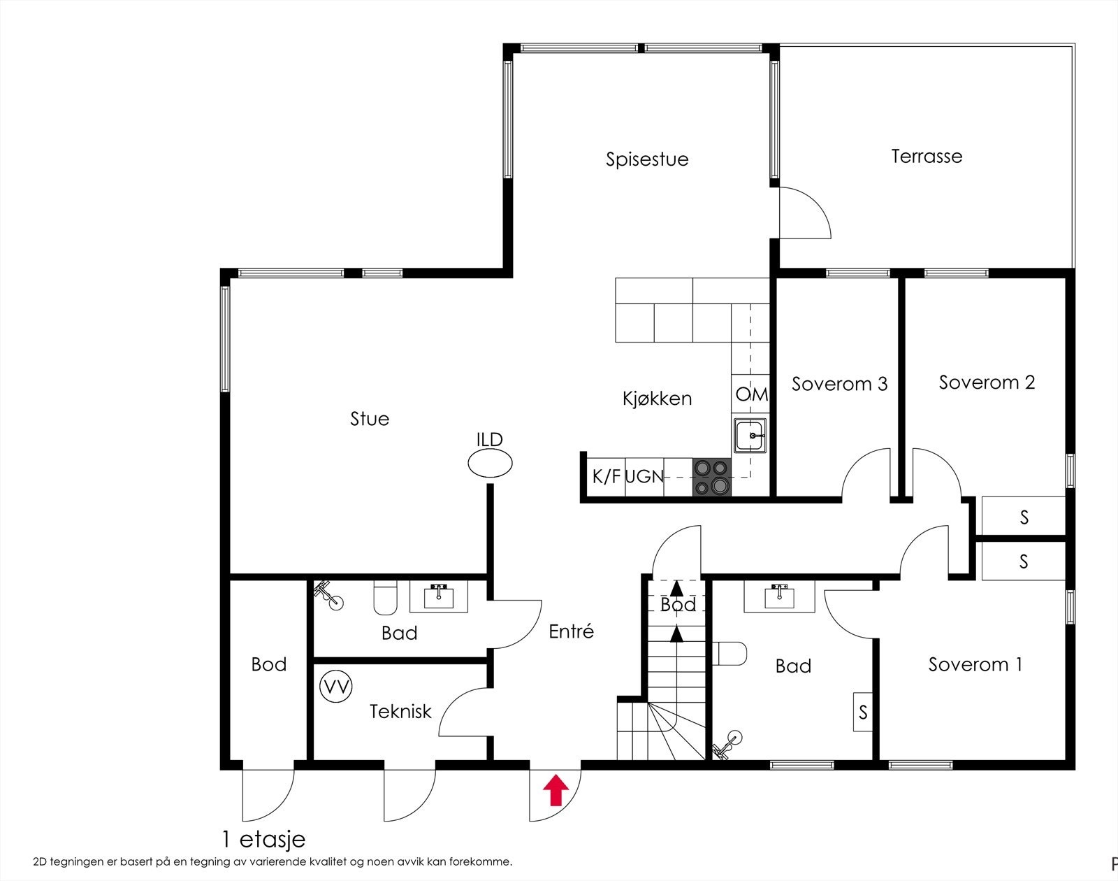 - Plantegning 1. etasje - Galleribilde