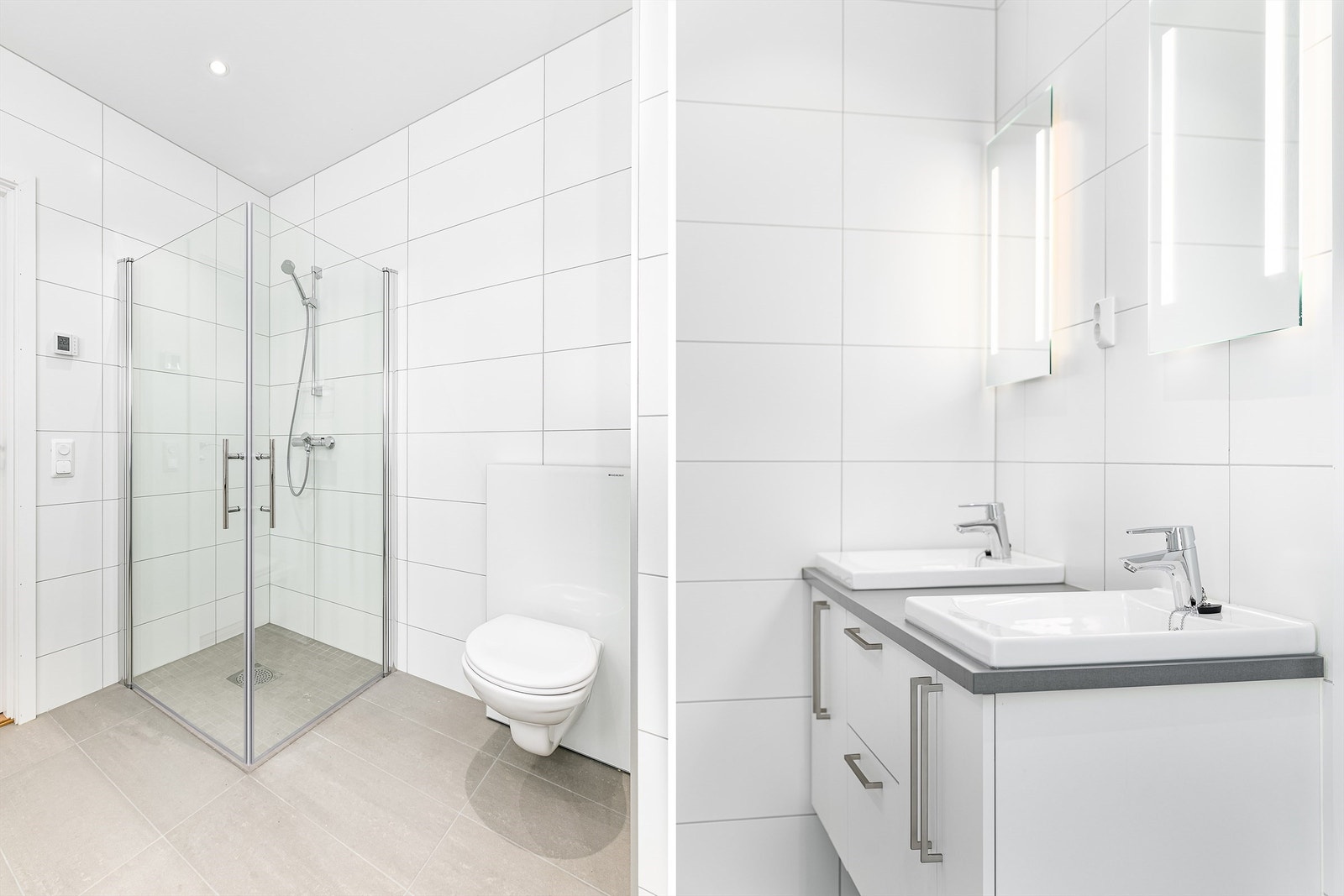 Spotter er innfelt i himlingen både på badet og i entreen. Galleribilde