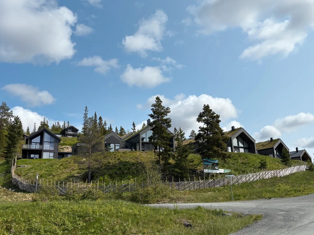 Sportslia inngjerdet med skigard Galleribilde