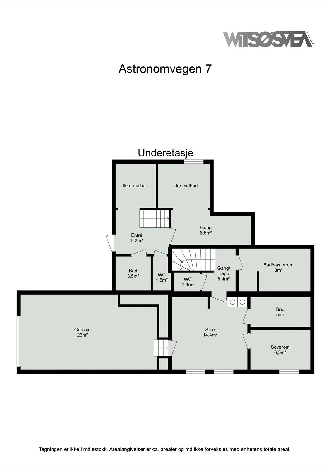 Planskisse underetasje Galleribilde