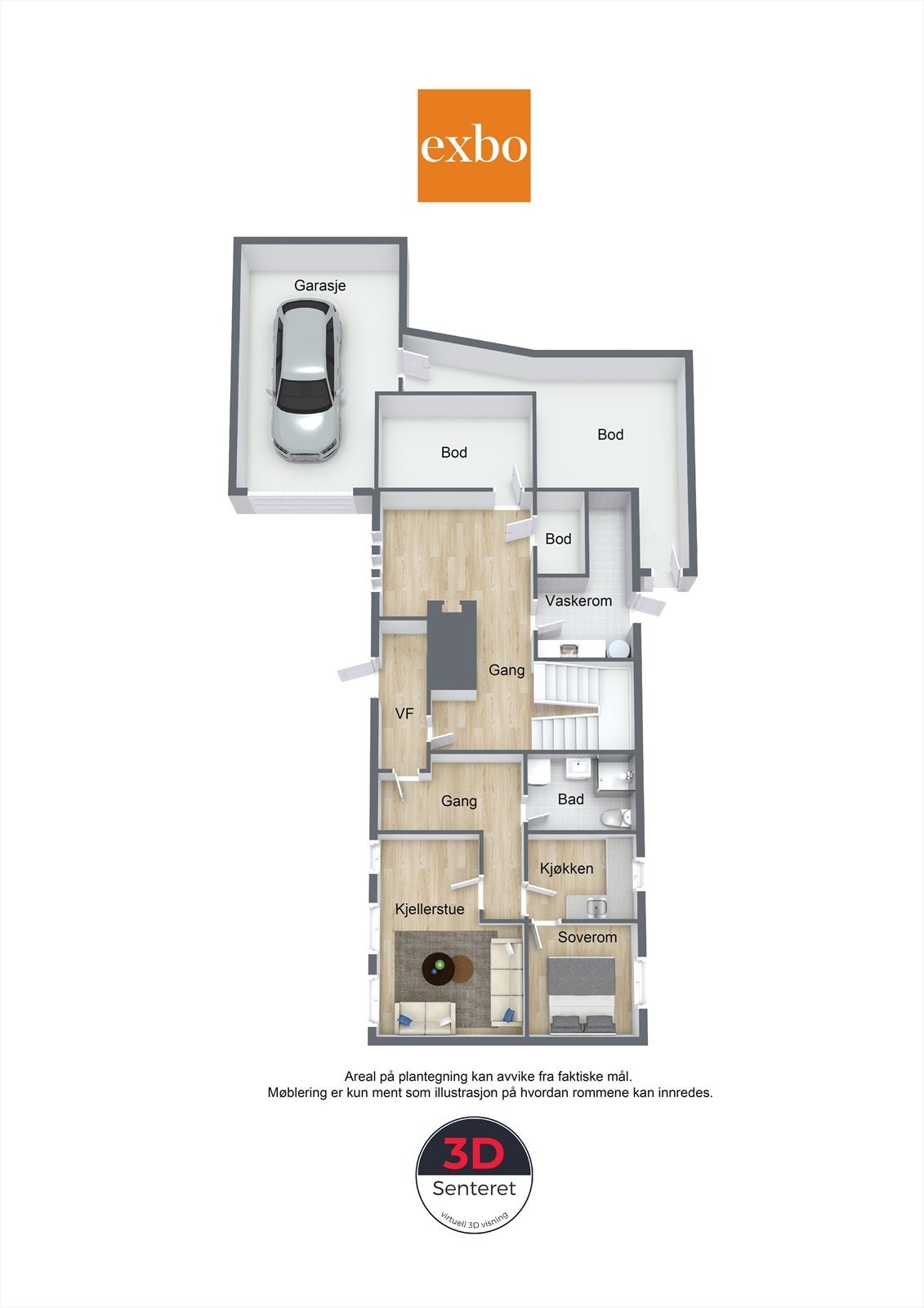 Plantegning underetasje Galleribilde