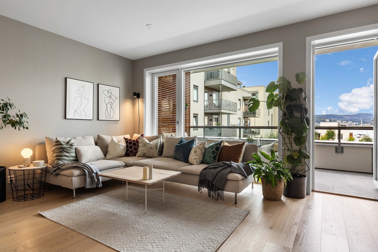 Fin utsikt fra stuevinduene. Galleribilde