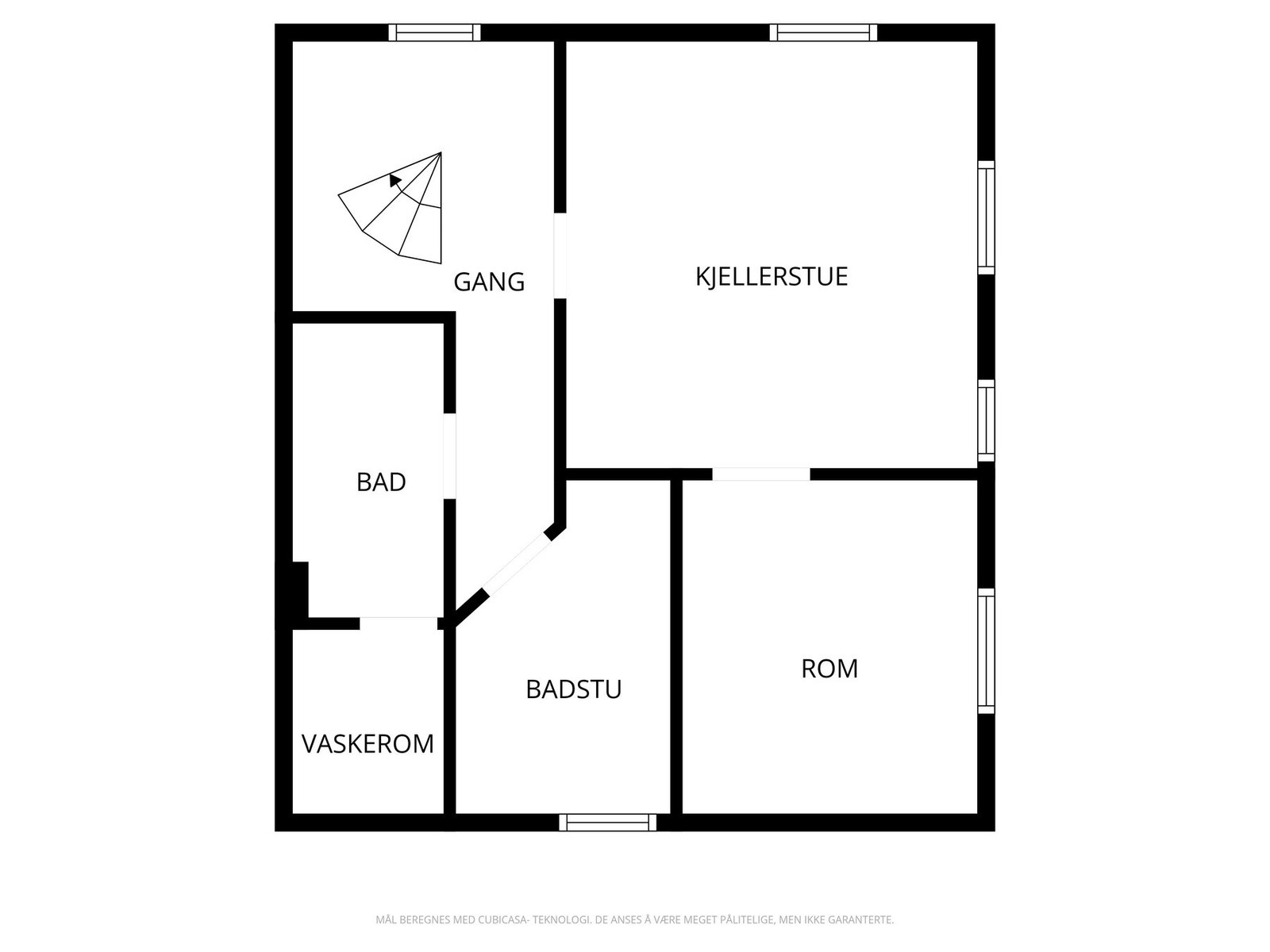 Plantegning kjeller. Galleribilde