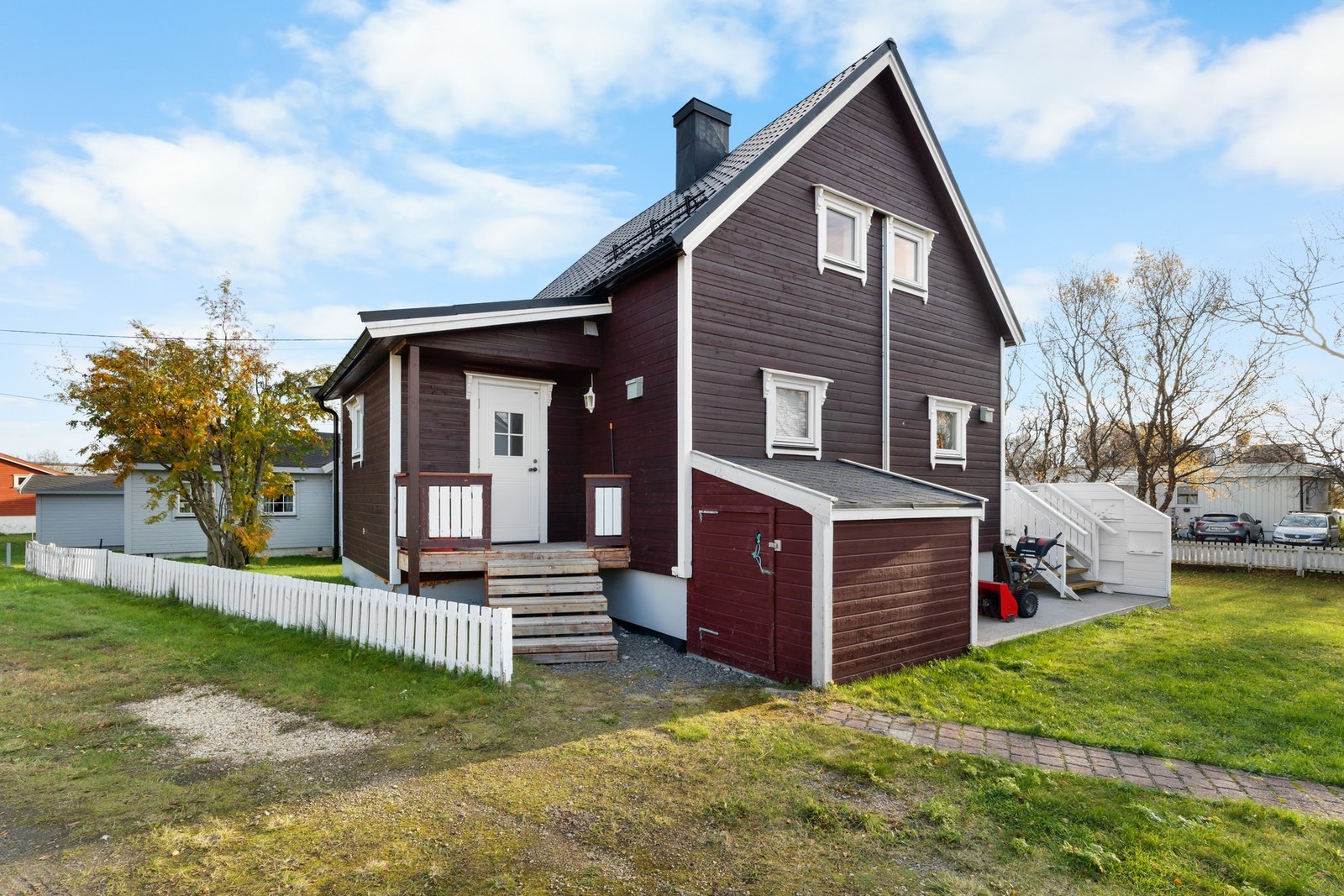 Her er det pent opparbeidet hjørnetomt. Galleribilde