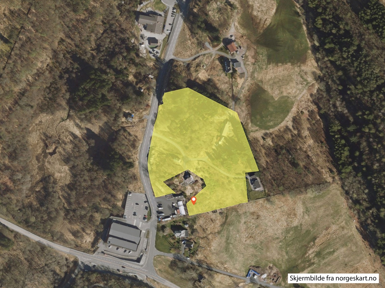 Tomten er ca.20 mål (ca.omriss av planområdet) Galleribilde