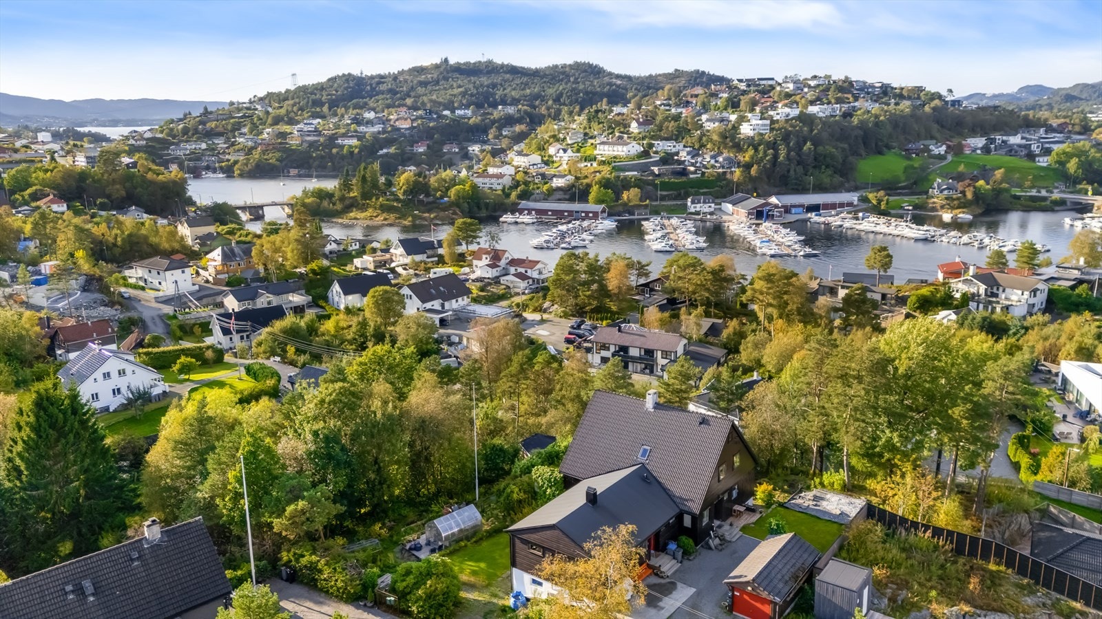 Dronefoto mot nordvest Galleribilde