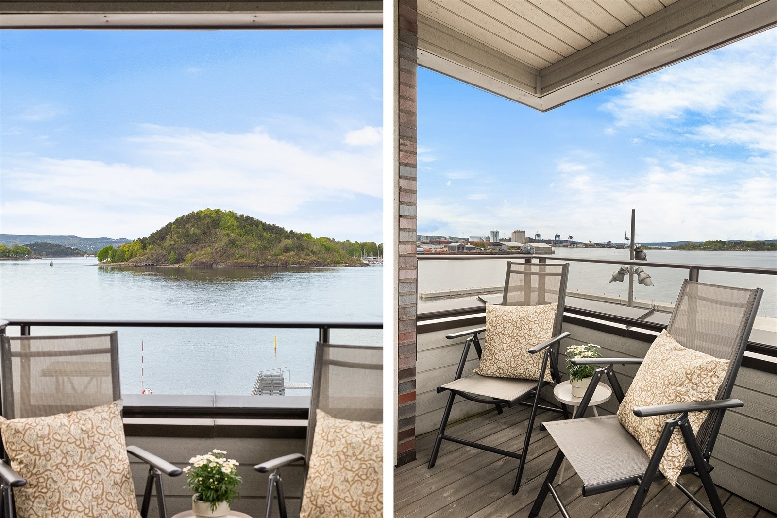 Balkongen fungerer som en forlengelse av stuen store deler av året. Galleribilde