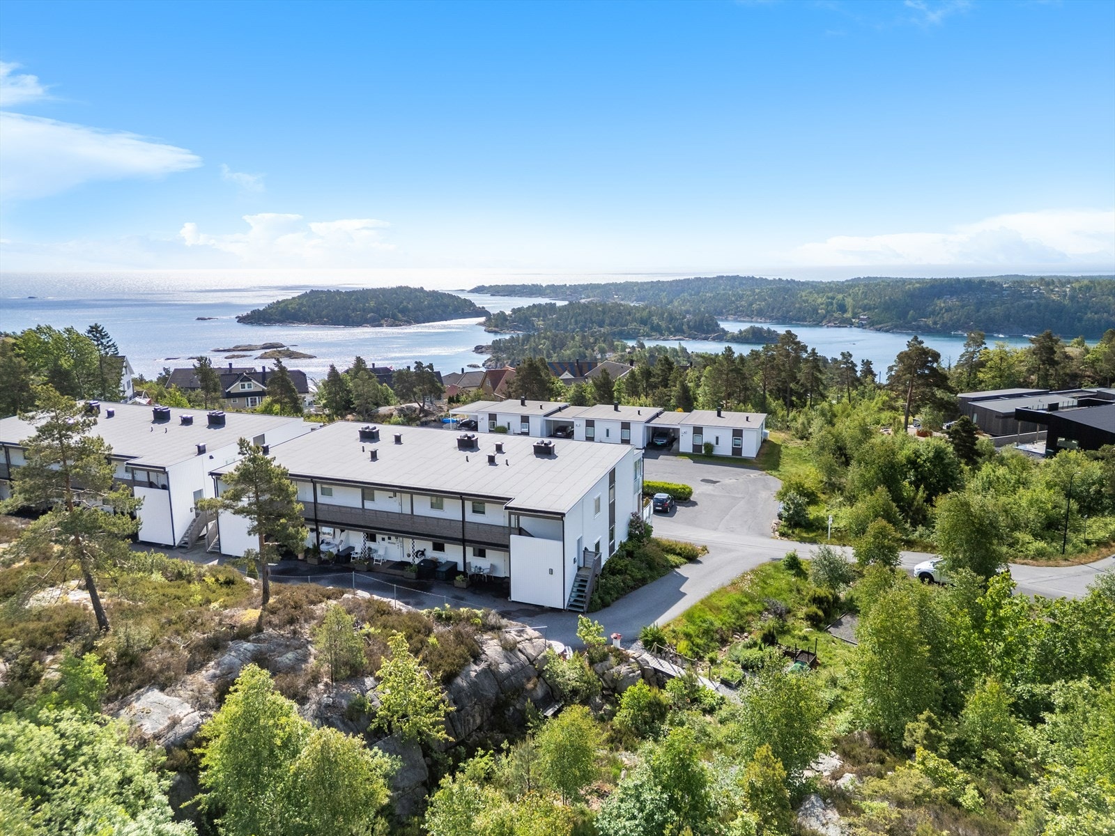 Dronebilde over området Galleribilde