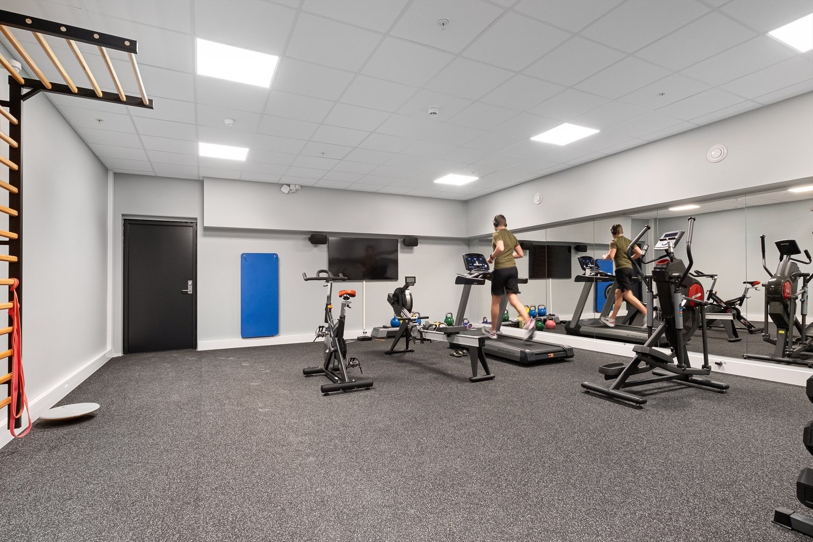 Treningsrommet er også tilgjengelig for alle som bor på Madla Vest. Galleribilde