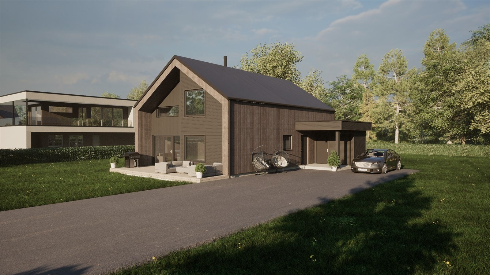 Vestlandshus og Bygg Hjelpen AS på Gol- har denne prosjekterte boligen. Galleribilde