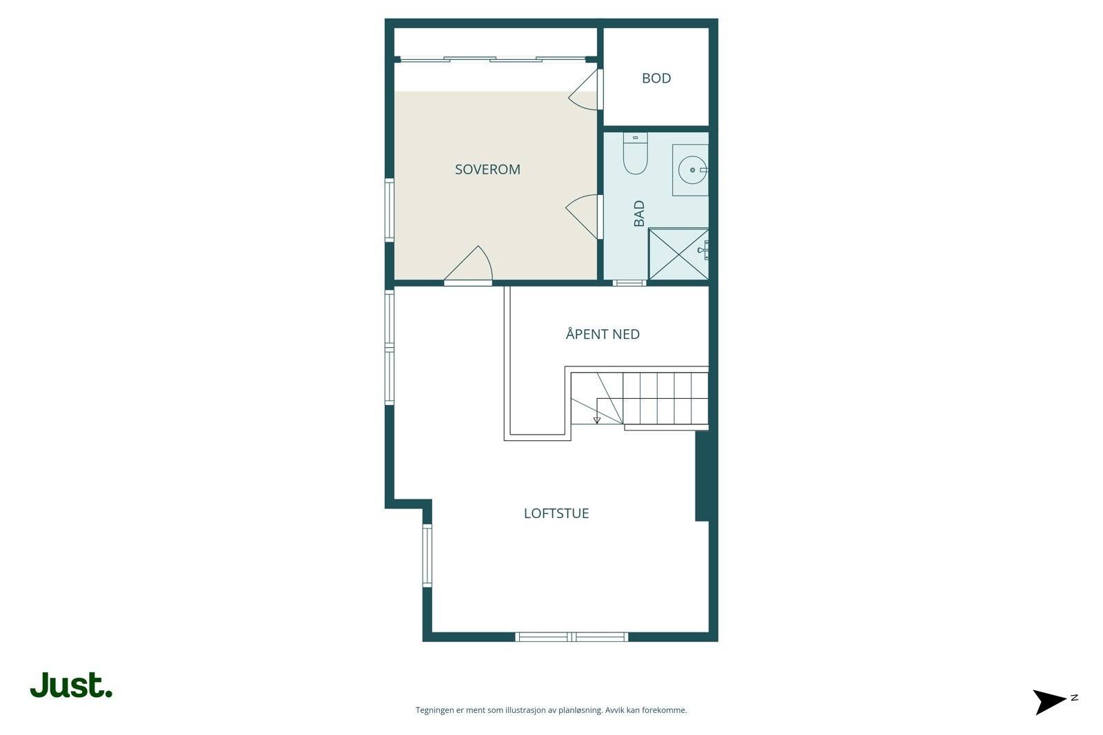 Planskisse Loftsetasje