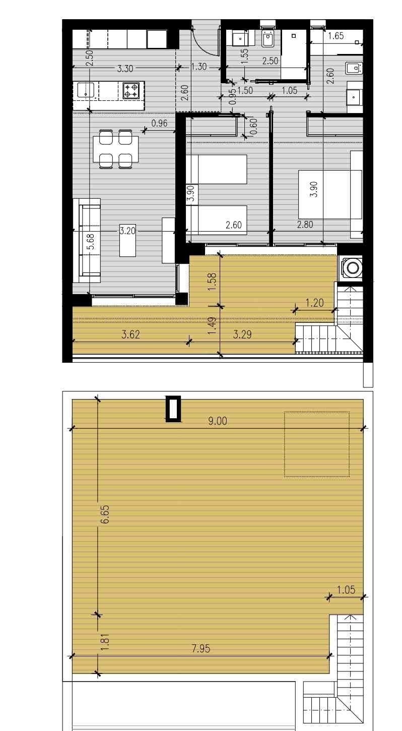 Plantegning leilighet 316 - blokk 3 Galleribilde