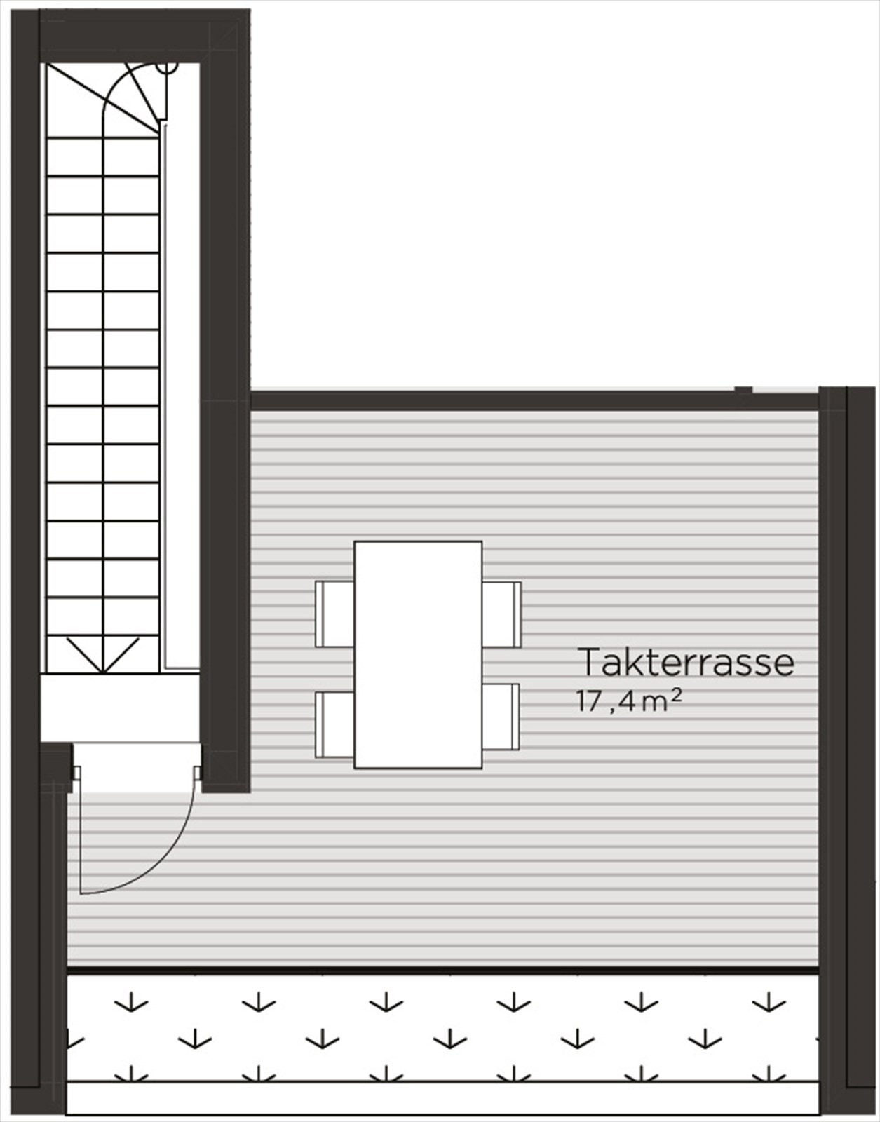 Takterrasse. Galleribilde