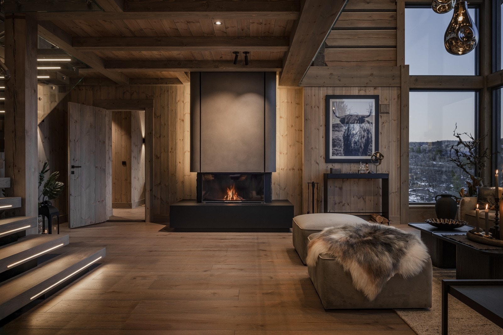 Den lekre peisen varmer godt på kalde vinterdager. Galleribilde