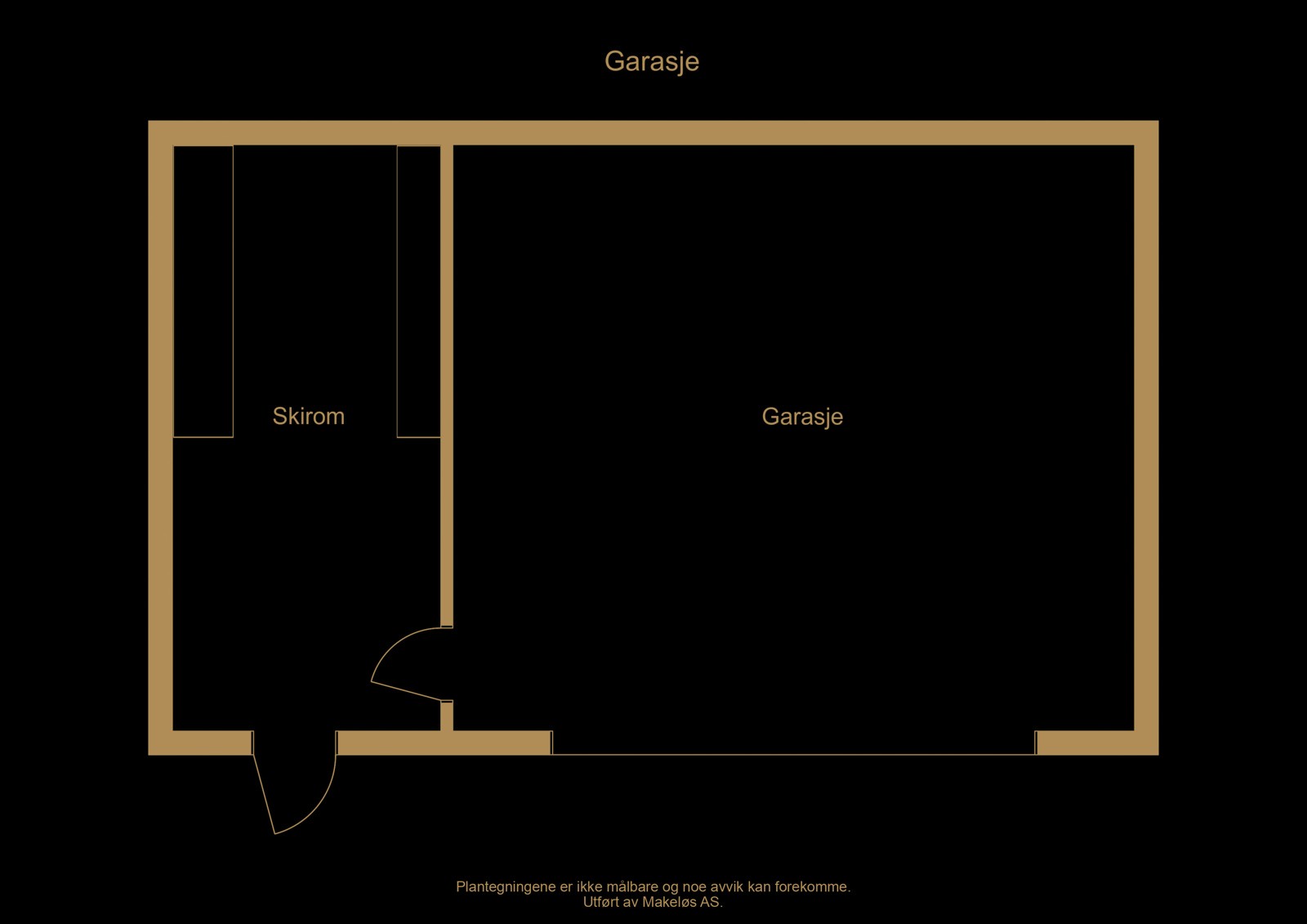 Garasje med to biloppstillingsplasser og egen skibod Galleribilde