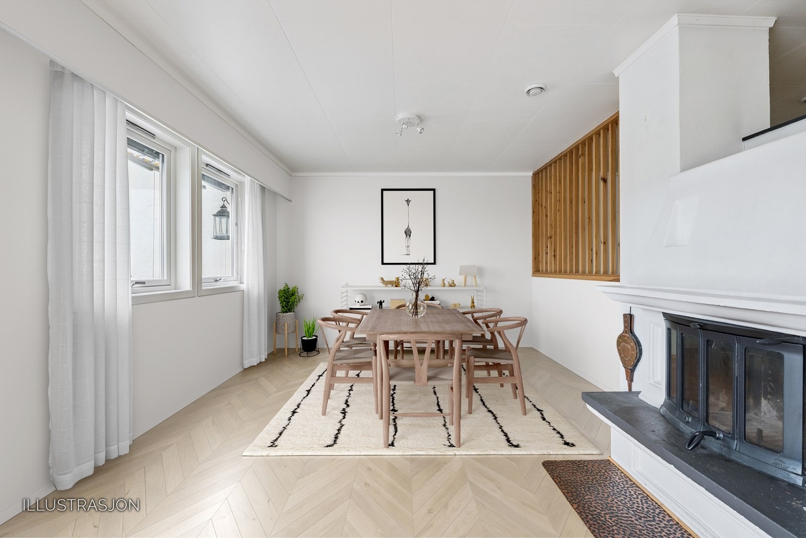 Spisestue/ stue - (Digitalt oppusset/ stylet bilde) Galleribilde