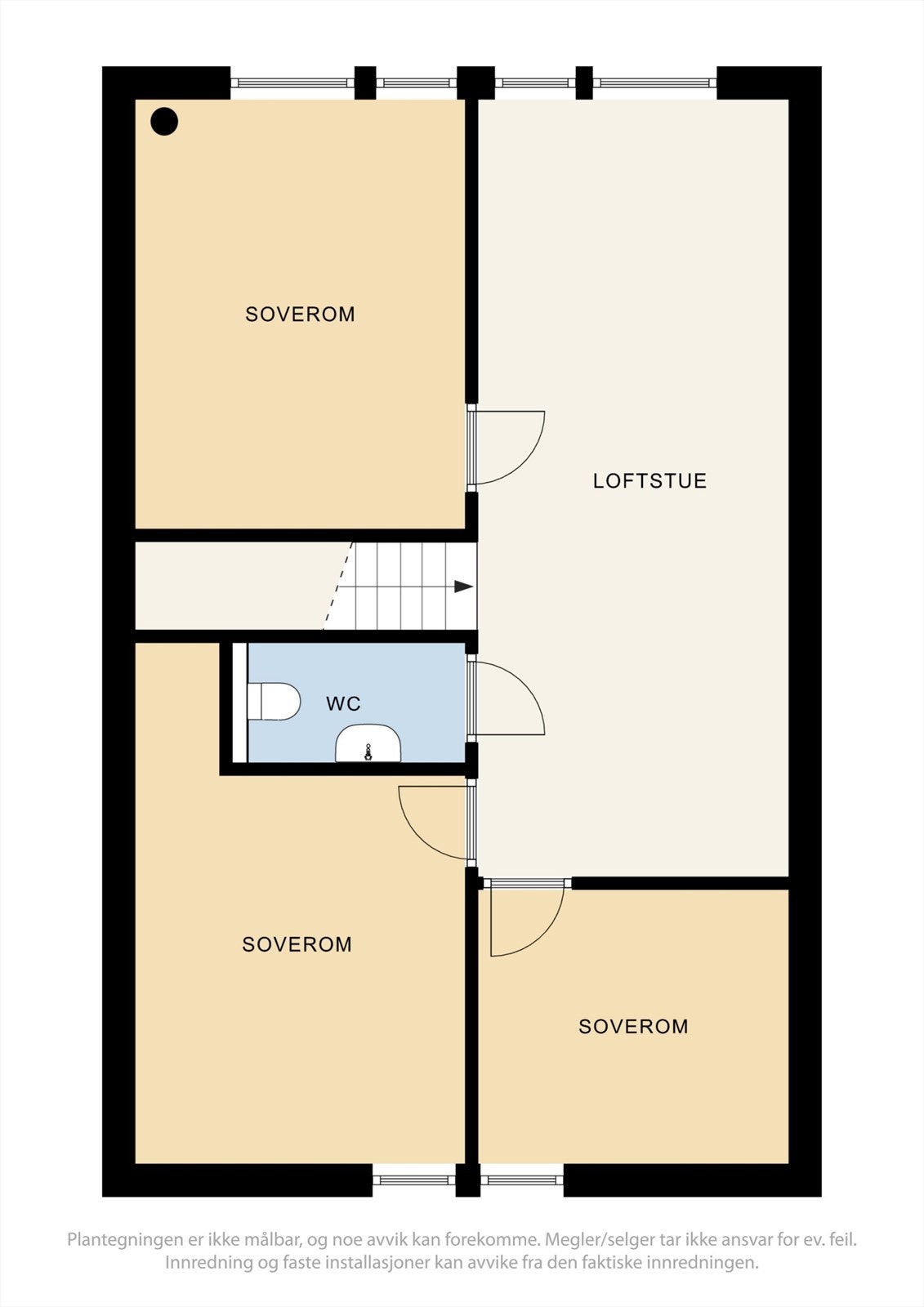 Plantegning loftsetasje Galleribilde