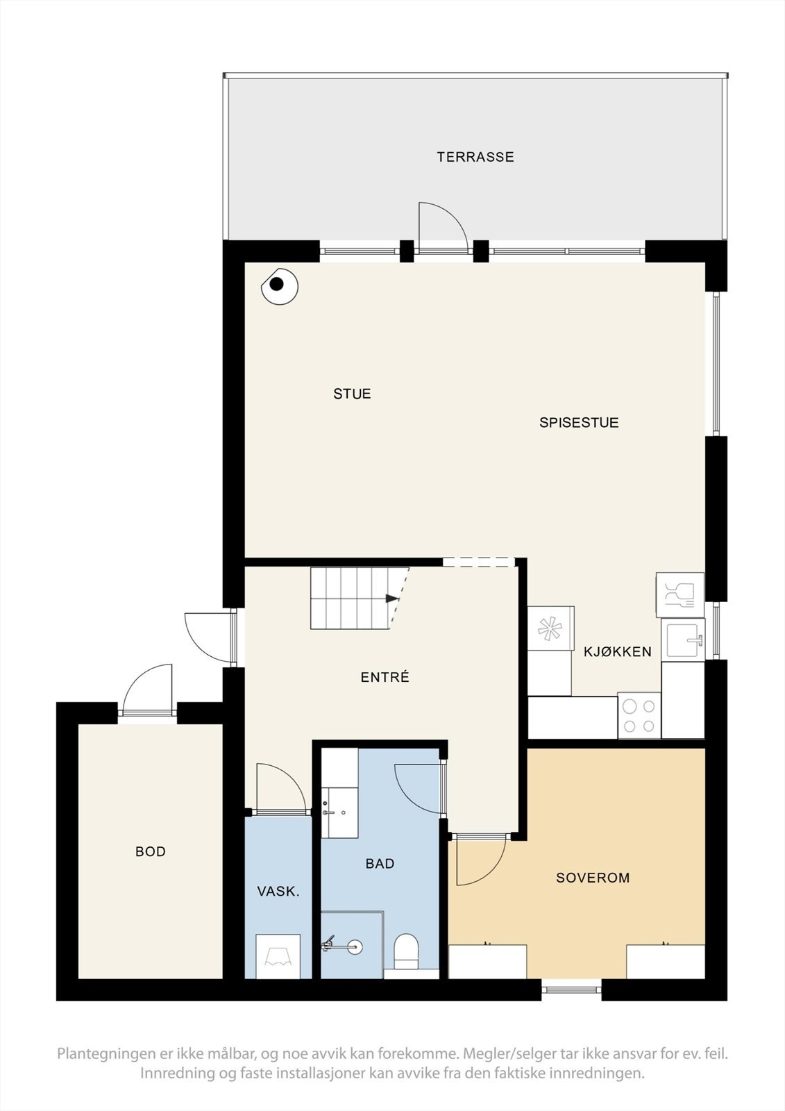 Plantegning 1 etasje Galleribilde