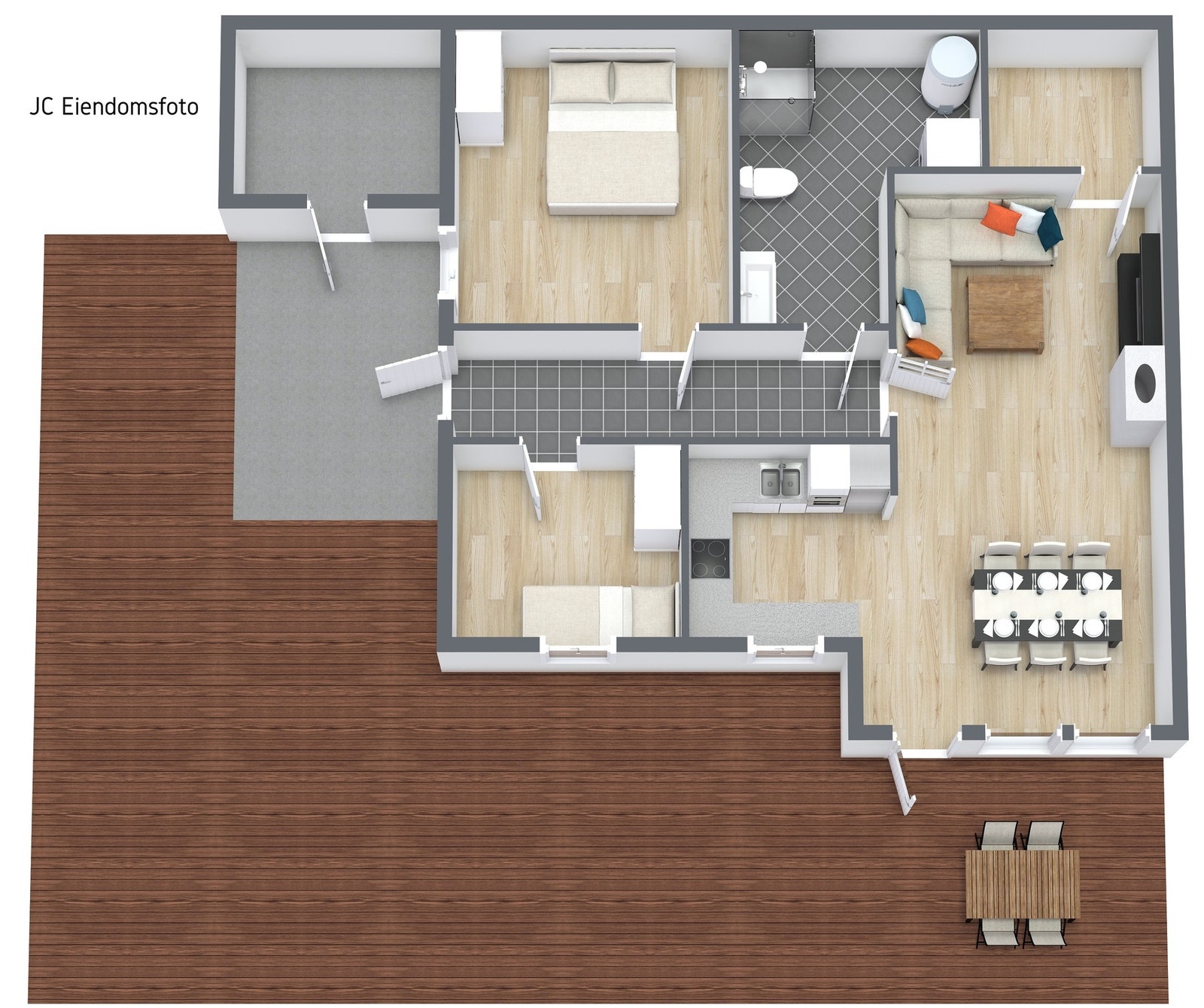 3d plantegning. Galleribilde