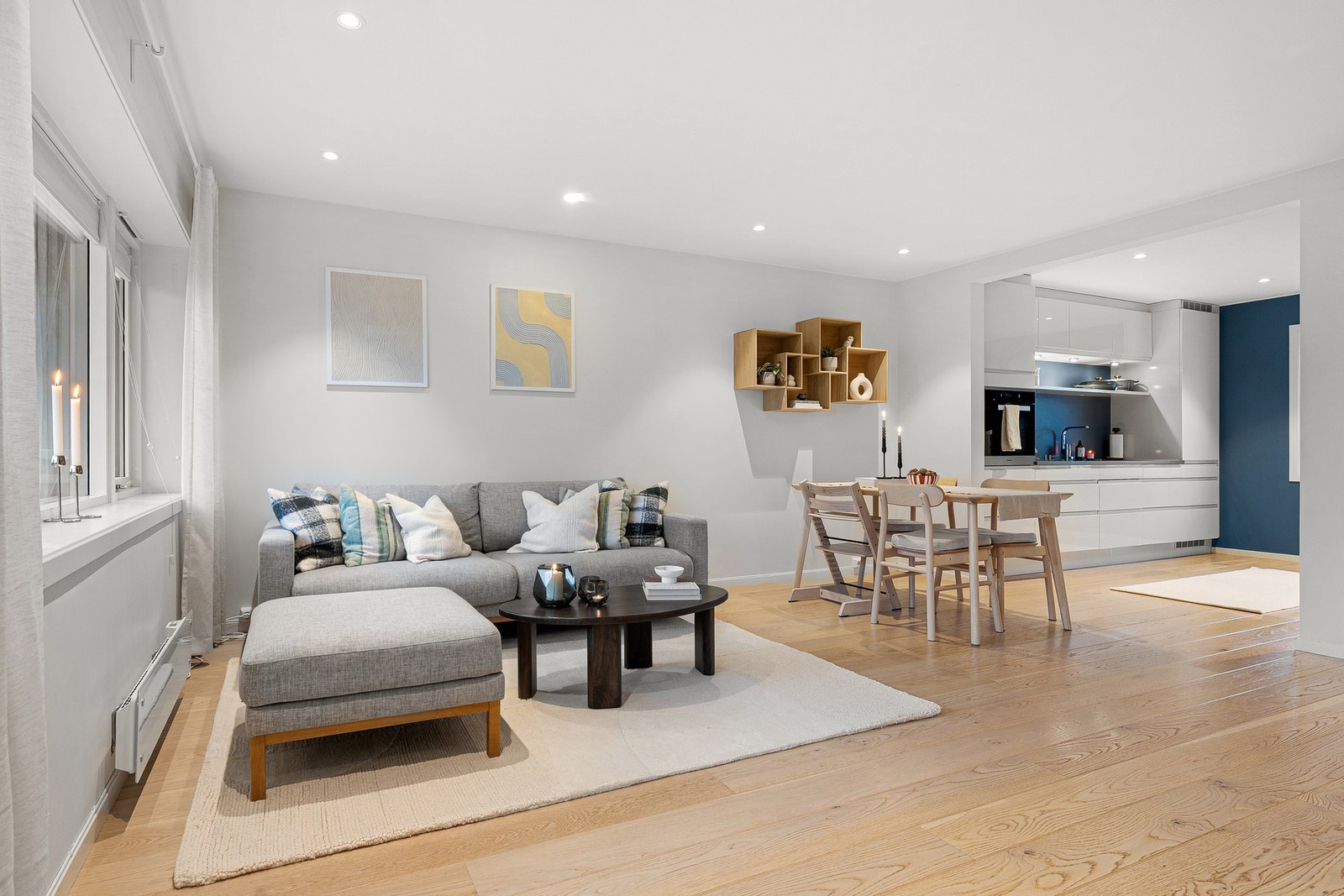 Leiligheten ble inn- og utvendig renovert i 2016. Galleribilde