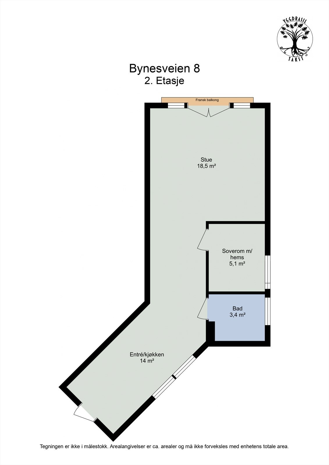 Planskisse 2 etg Galleribilde