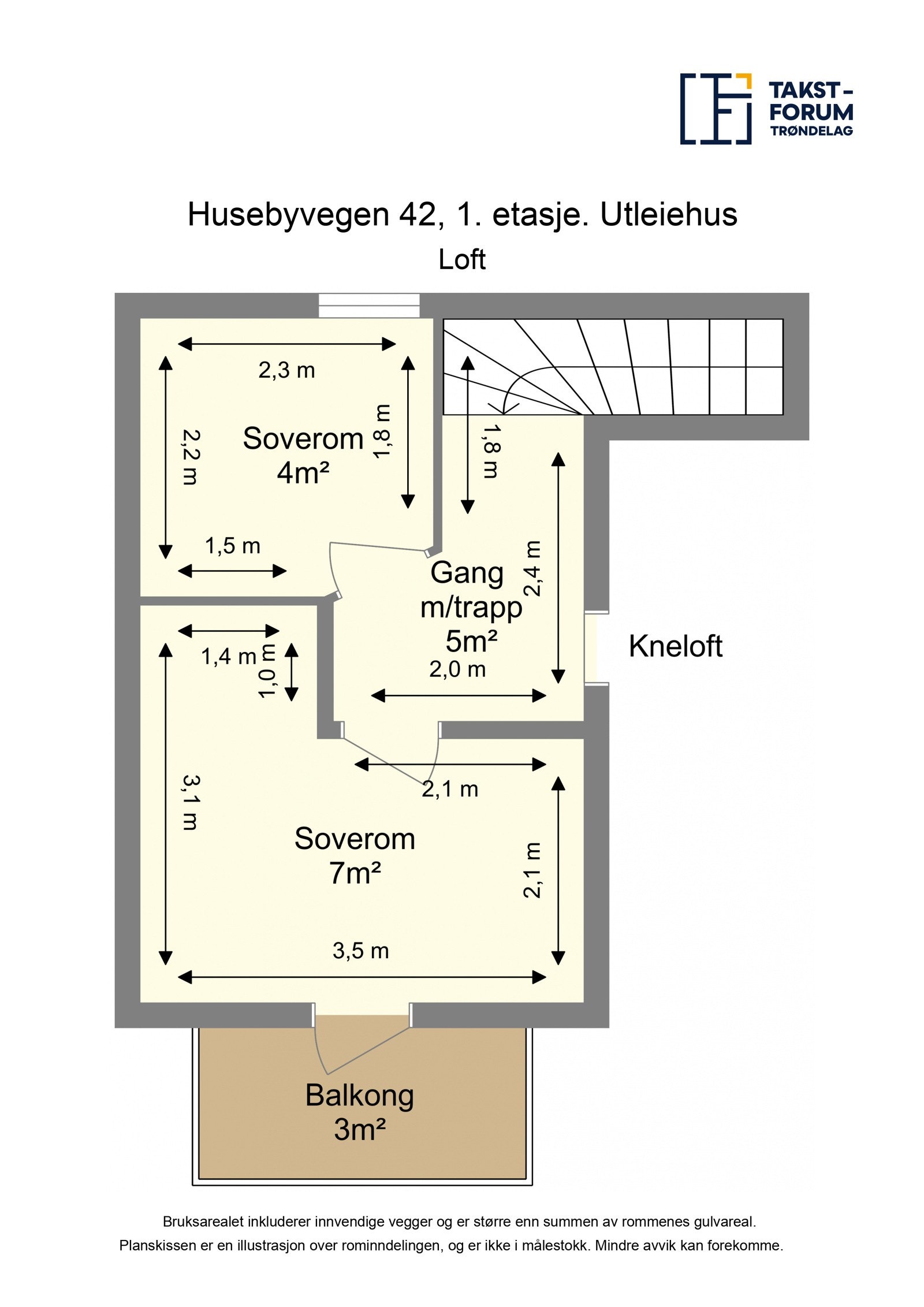 Plan utleiehus 2. etasje Galleribilde