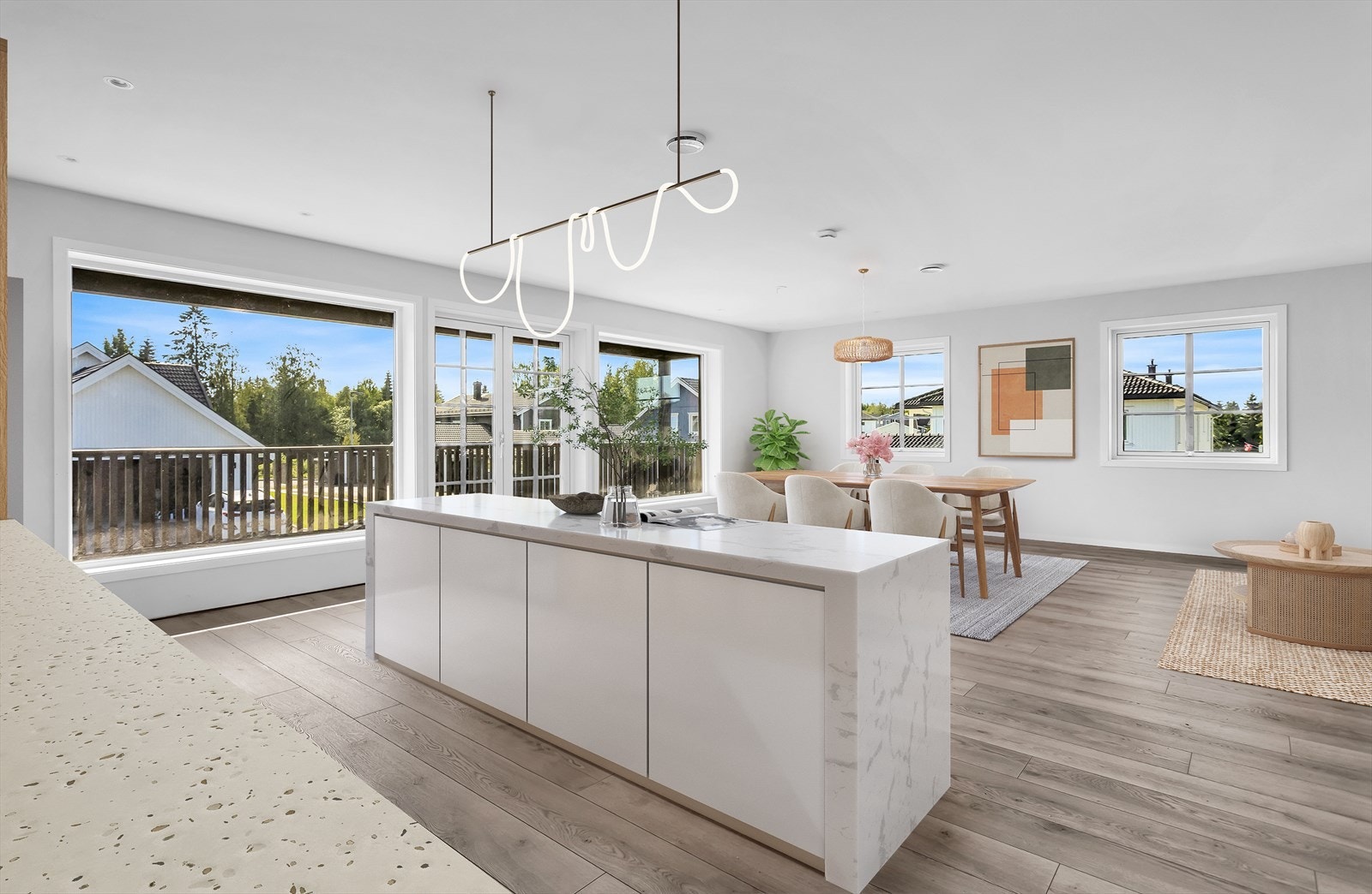 Digitalt møblert og innredet. Galleribilde