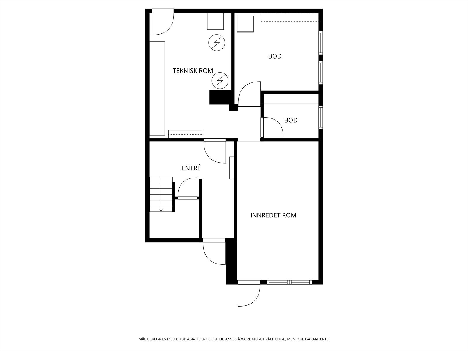 Plantegning underetasje Galleribilde