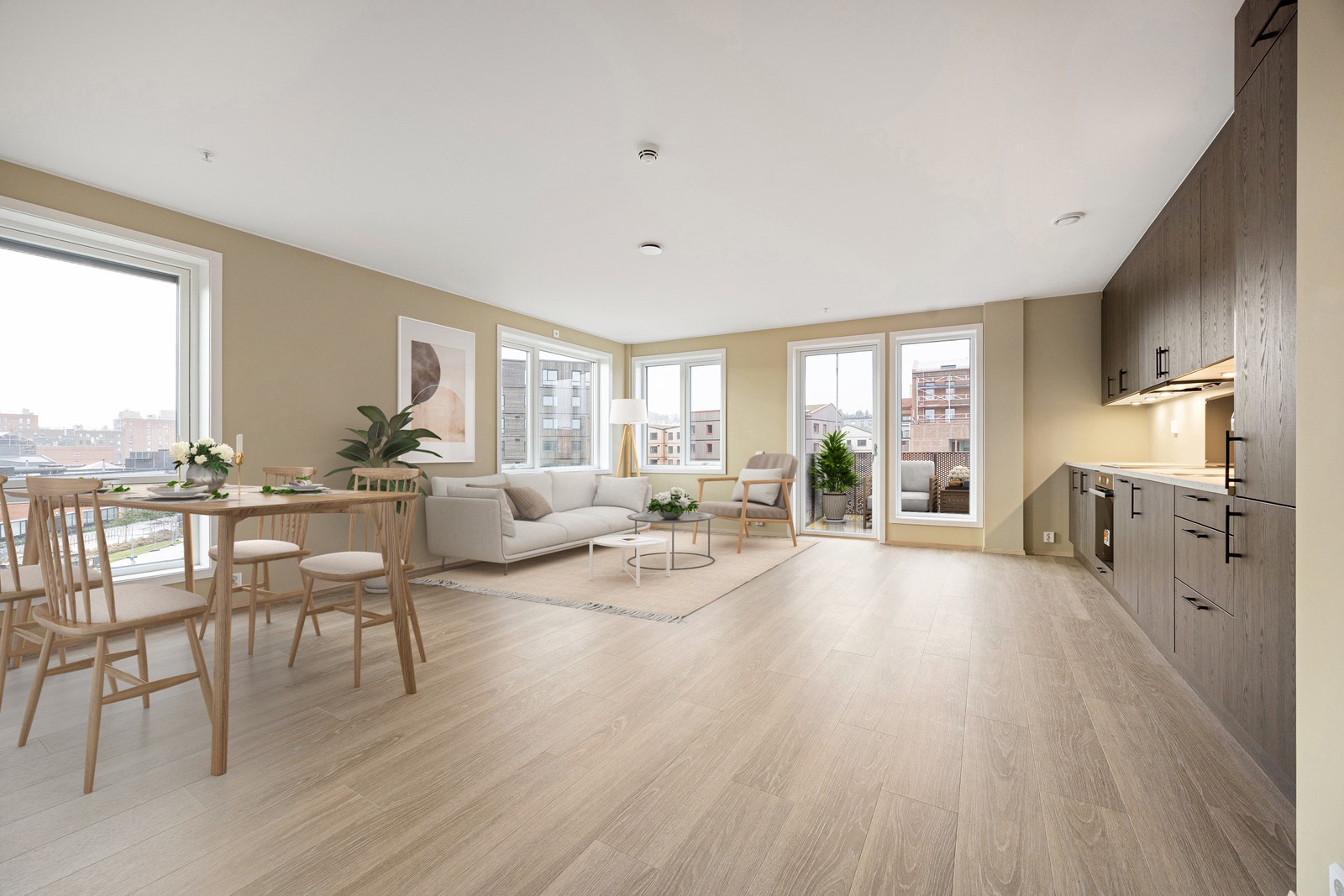 Digitalt/AI-generert møblering for illustrasjon Galleribilde