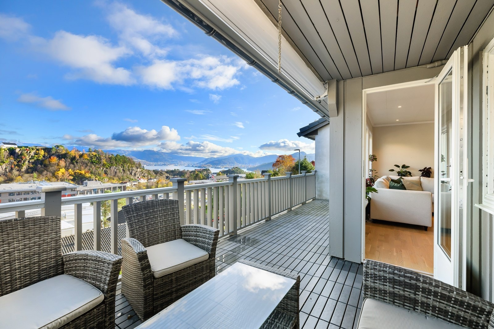 Lekker utsikt fra altanen. Galleribilde