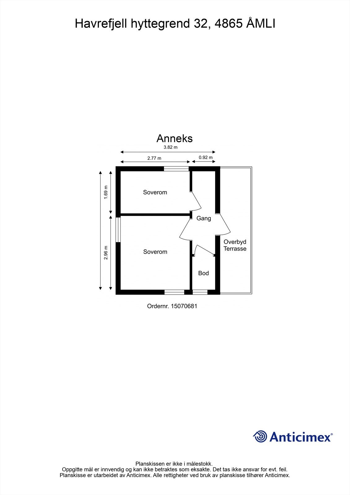 Plantegning anneks Galleribilde