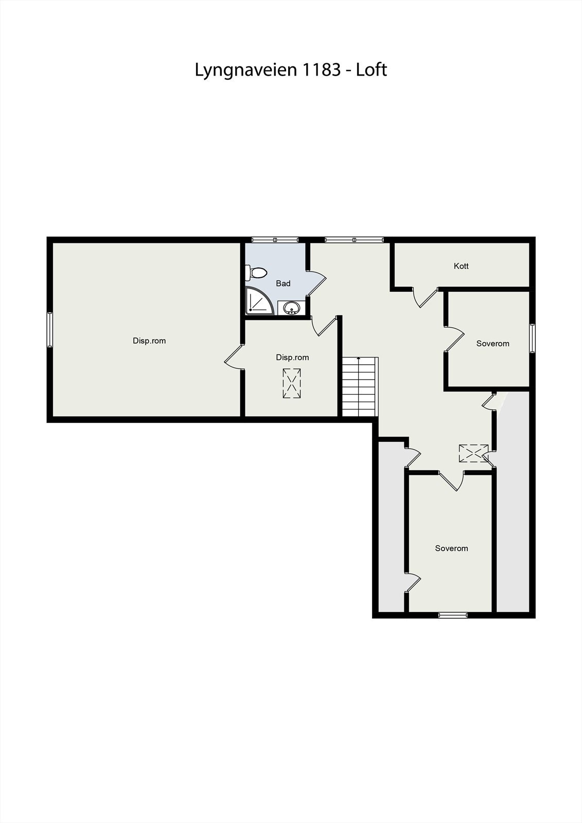 Plantegning loft Galleribilde