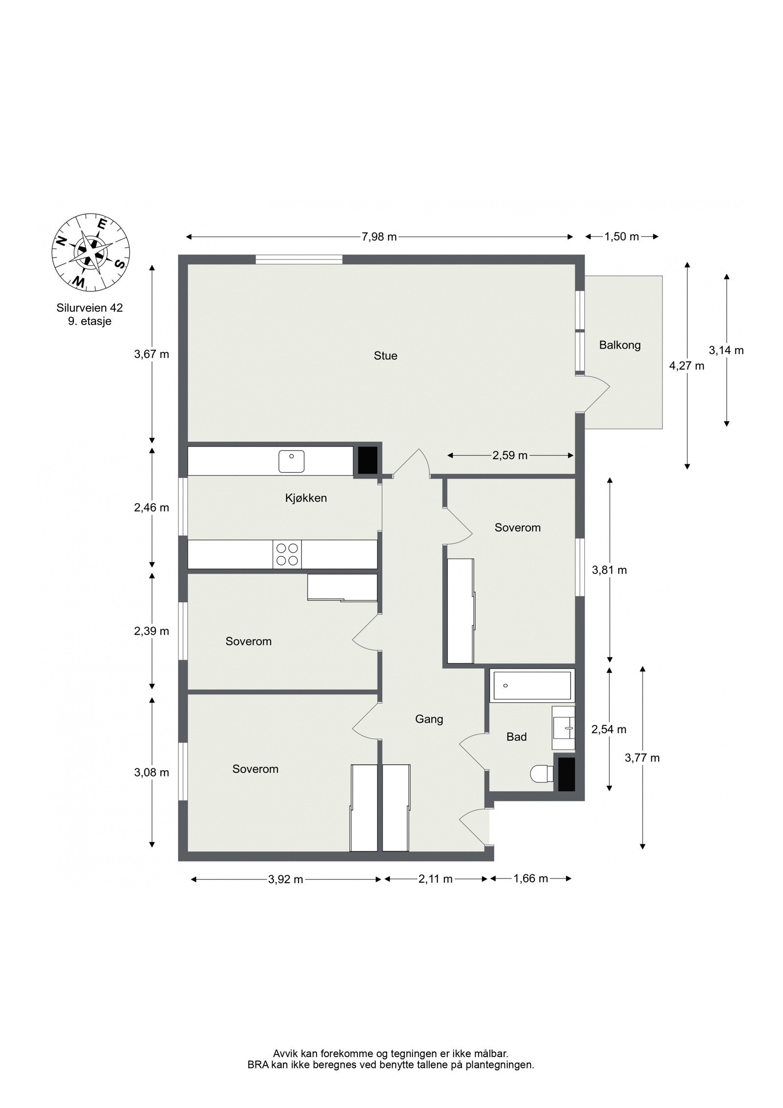 Plantegning for enkel orientering Galleribilde