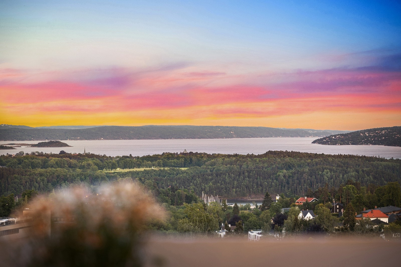 Magisk utsikt mot Oslofjorden Galleribilde
