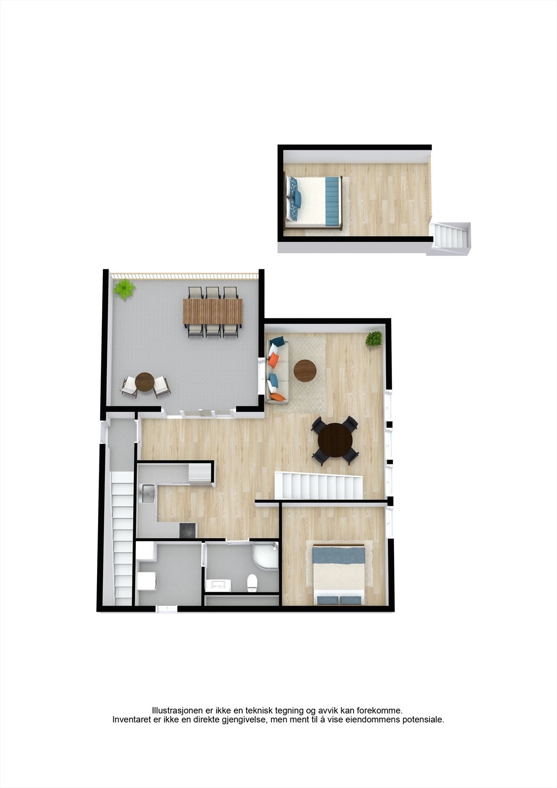 Plantegning 3D Galleribilde