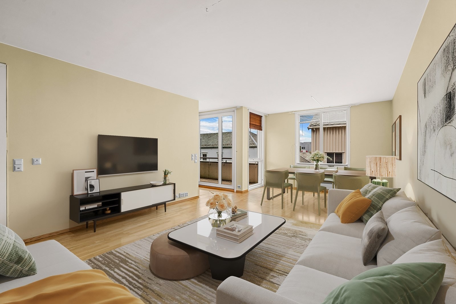 Lys og flott stue Galleribilde