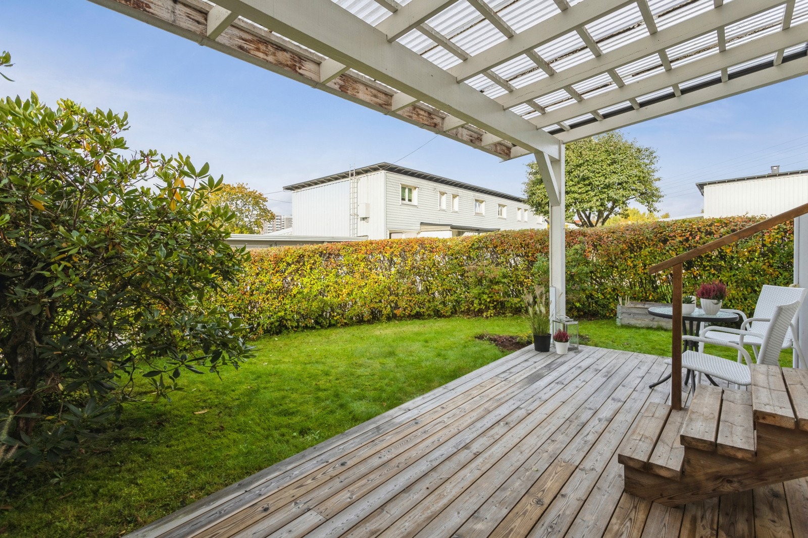Det er drenert rundt boligen i regi av borettslaget. Galleribilde