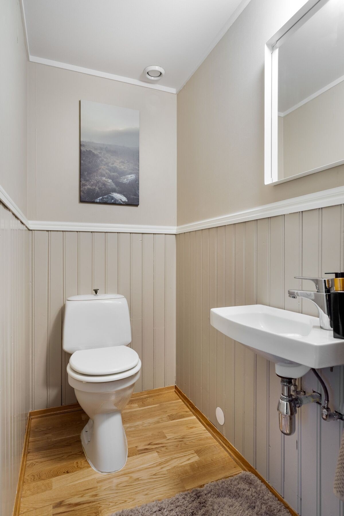 Vegg-i-vegg med badet er det et praktisk WC-rom. Galleribilde