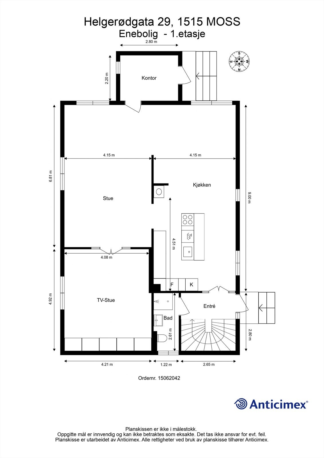 Veiledende skisse av første etasje. Galleribilde
