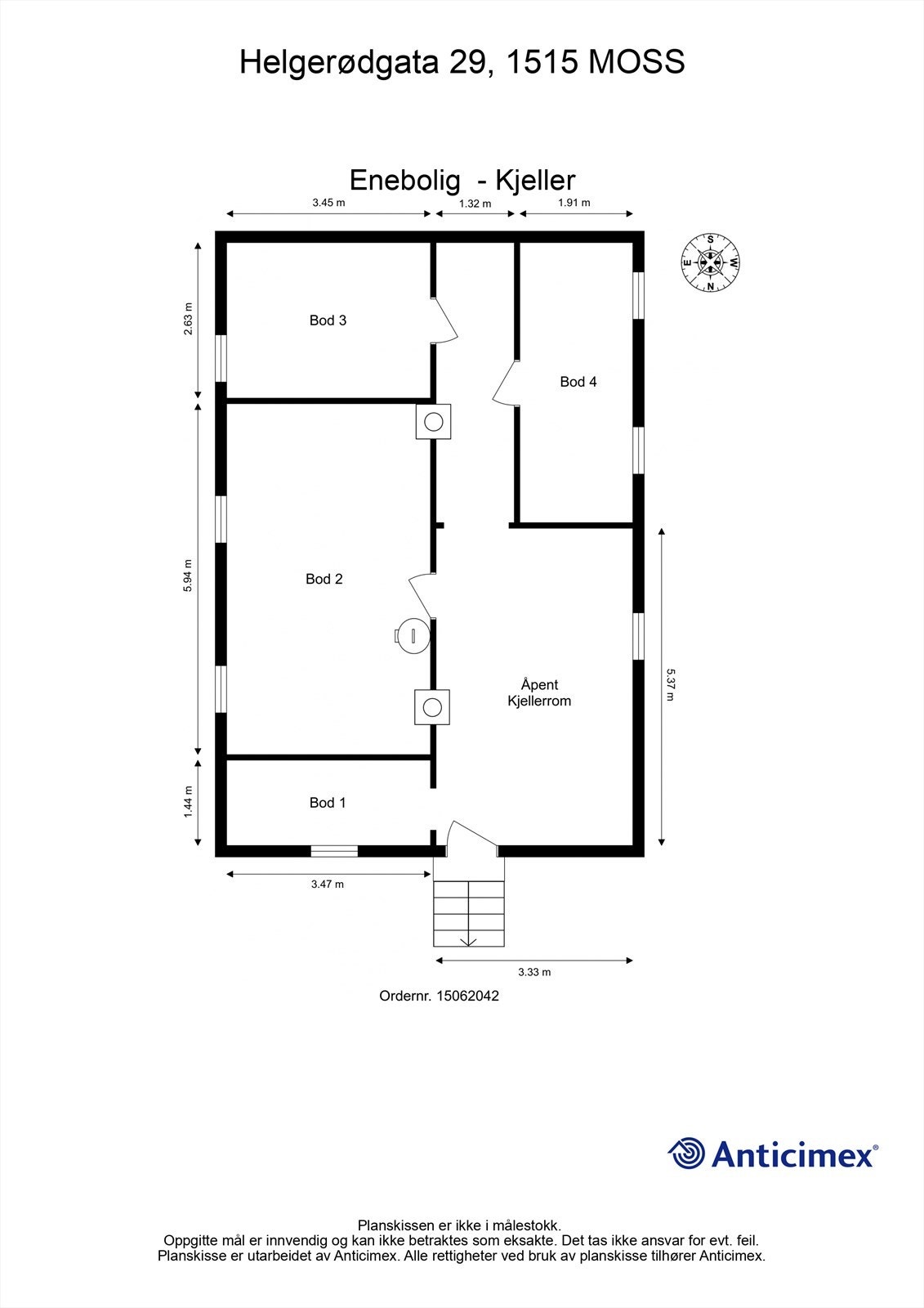 Veiledende skisse av kjeller. Galleribilde