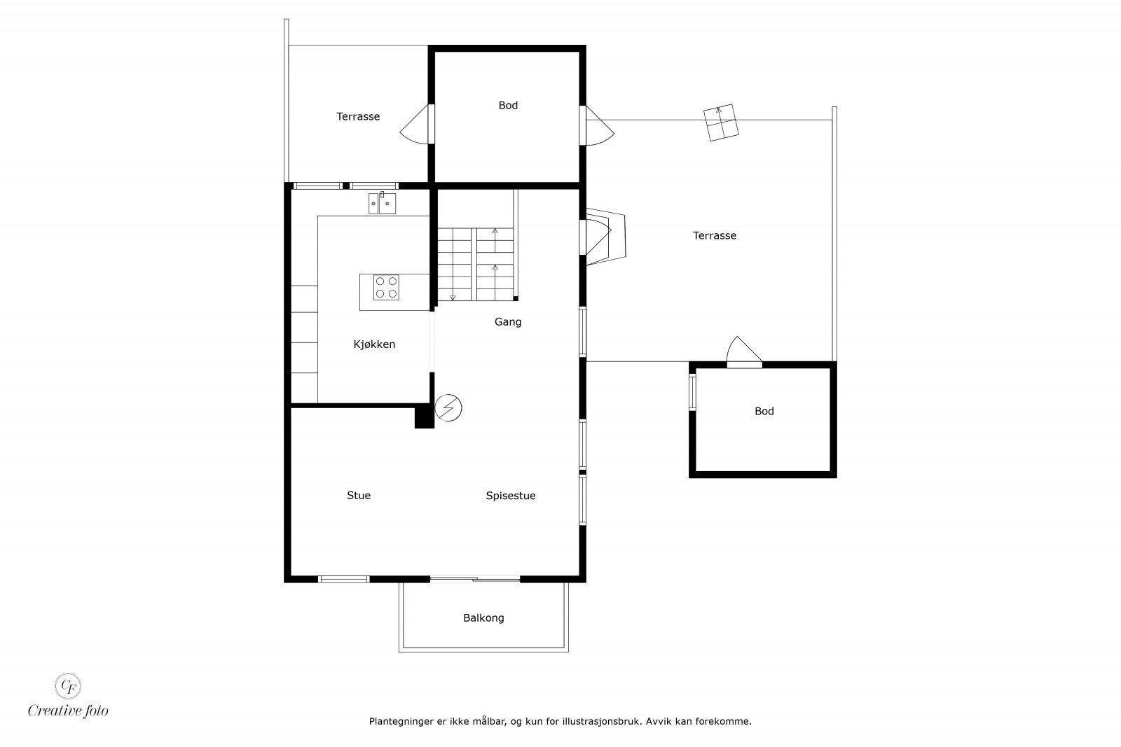 Plantegning 1.etasje Galleribilde
