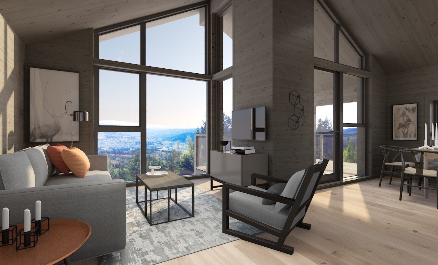 Illustrert bilde som viser mulig møblering. Galleribilde